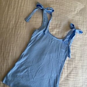 Blue Tank with Bow Ties